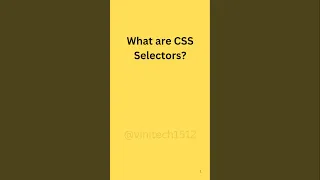 css interview question what are css selectors