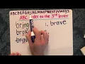 ABC Order to the Third Letter