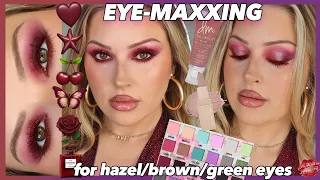 EYE-MAXXING for hazel, brown and green eyes 👁️ full face tutorial