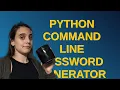 Codereview Python command line password generator