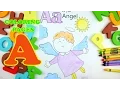 Learn Alphabet - Letter A Angel coloring pages