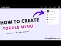 How to Create a Drop Down Toggle Menu Using HTML CSS and JavaScript - with free source code