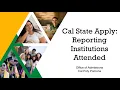 Cal Poly Pomona - CSA Cal State Apply How To Reporting Institutions Attended