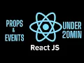 2023 Full React Tutorial for Absolute Beginners Props Events