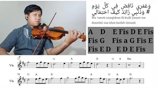 Download [Free Sheet] Al I'tiraf ( Syair Abu Nawas ) || Violin Sheet Music MP3