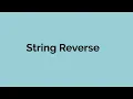 String Reversing without using strrev function