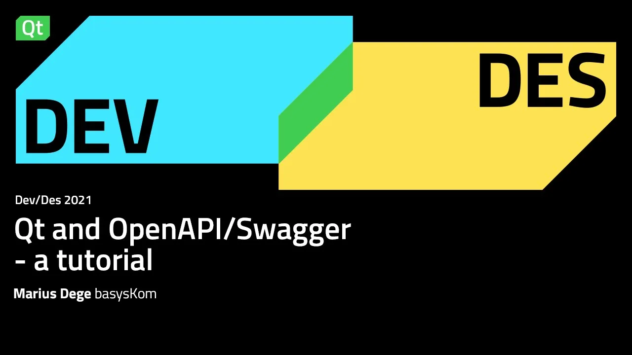 Qt and OpenAPI/Swagger - a tutorial - Dev/Des 2021