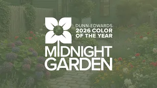 Dunn-Edwards 2026 Color of the Year Midnight Garden DE5657