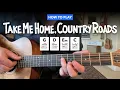 Download Lagu 🎸 Take Me Home, Country Roads • Easy guitar lesson w/ chords (John Denver)