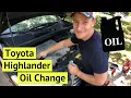 Toyota Highlander Oil Change HOW TO