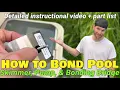 How to Install a skimmer bonding plate How to bond above ground pool equipment skimmer pump motor