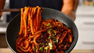 Korean style pan noodles I enjoy any day of the week!