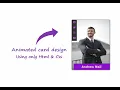 Animated Profile Card UI Design using Html CSS