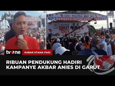 Anies Kampanye Terbuka di Garut dan Disambut para Pendukung
