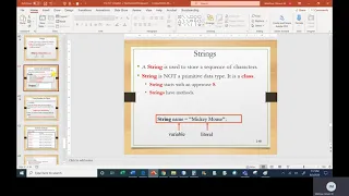 Java I Chapter 2 Class 3 Part 1 Strings