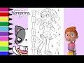 Coloring Disney JR Vampirina Best Friend Bridget Coloring Book Page Sprinkled Donuts JR