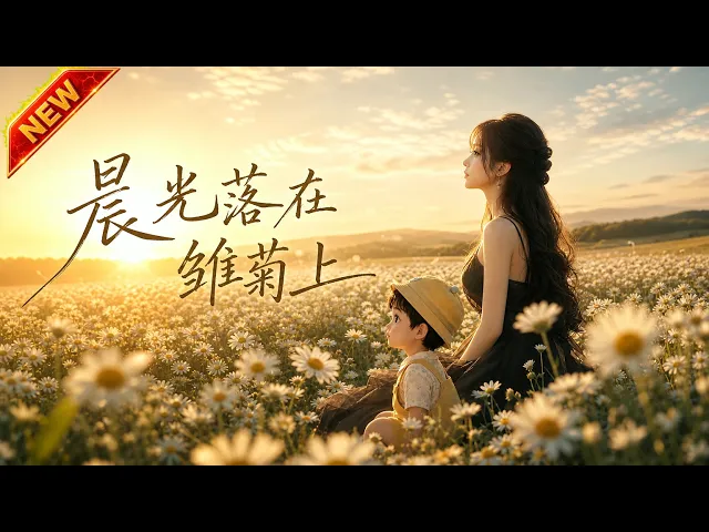 晨光落在雏菊上