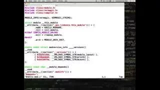 Linux Kernel Development - Demo Screencast Hello world example kernel module