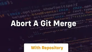 abort a git merge