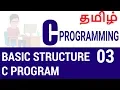 Basic Structure of C Program in Tamil