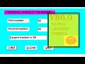 To Find Largest Number Using VB6 0 English using if statement