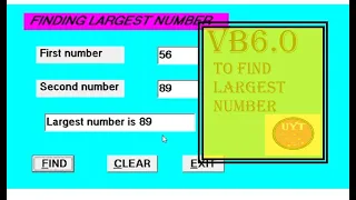 To Find Largest Number Using VB6 0 English using if statement