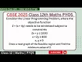 Consider the Linear Programming Problem where the objective function Z x 4y needs to be mini