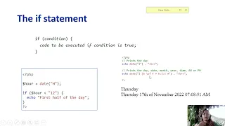 PHP Lesson 2 data types conditional statements loops