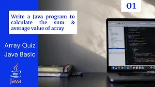 Calculate the sum average value of array elements Simple Java Program Java Array Example 01