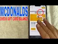 How To Check McDonalds Arch Gift Card Balance