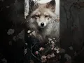 mbrace the magic of winter through our vintage-inspired printable digital wall art of white fox