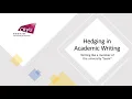 Download Lagu Hedging in Academic Writing