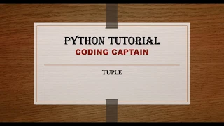 Tuples in python Python tutorial for beginners