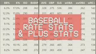 Baseball Stats Rate and Plus Stats OPS wOBA FIP etc