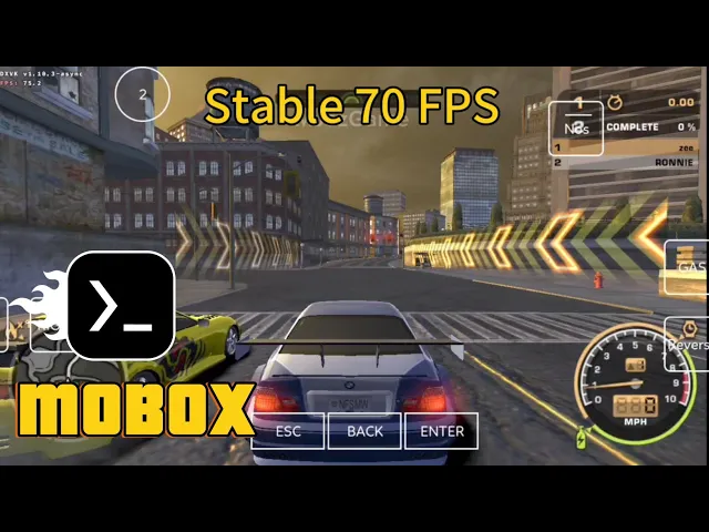 Gameplay NFS Mostwanted Black Edtion - Emulator Mobox Android