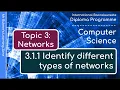 IB DP Computer Science - Topic 3: Networks  - VIDEO 3.1.1 - Identify Different Types of Networks