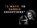 How should a programming language handle exceptions - Barbara Liskov