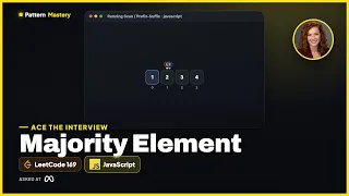 Majority Element - LeetCode 169 Running Scan Prefix-Suffix JavaScript