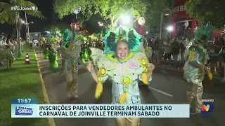 Últimos dias para inscrição de ambulantes no Carnaval de Joinville