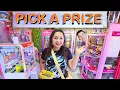 Let's PICK A PRIZE and Win at this Claw Machine Arcade!