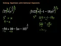 Solving Equations with Rational Exponents