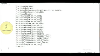 Java Swing class JLayeredPane CodeLearning