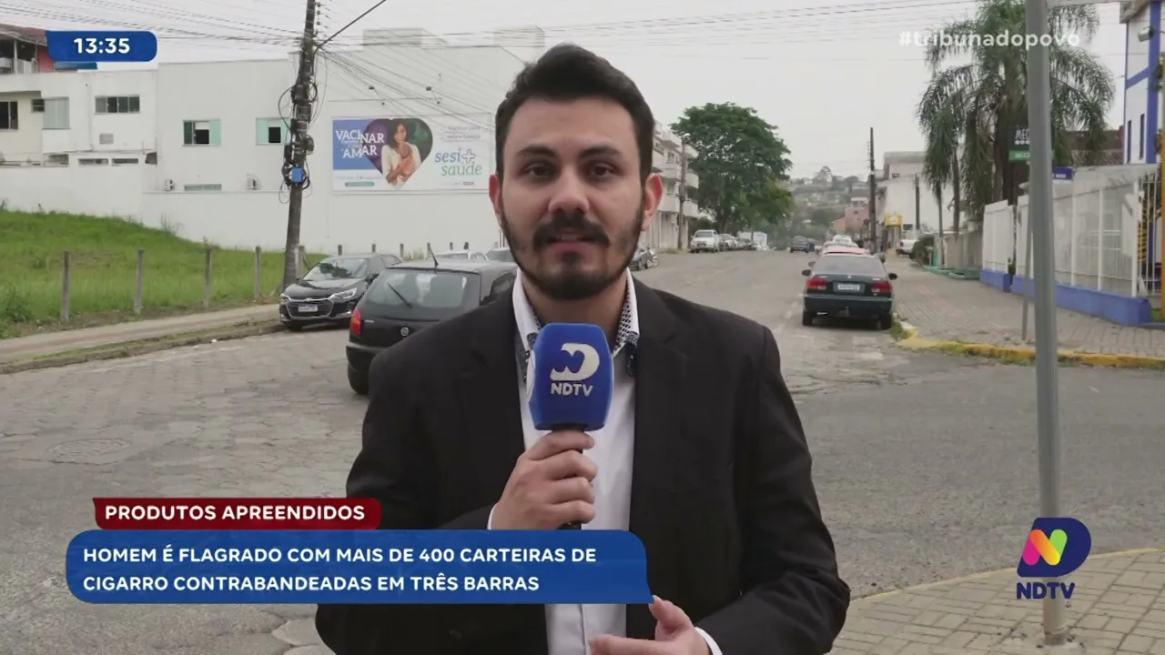 Contrabando em Três Barras: homem é flagrado com 400 carteiras de cigarros