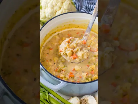 Creamy Cauliflower Soup #soup #recipe #dinner #souprecipe #cooking