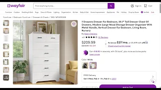 Wayfair - 7 Drawers Dresser Build