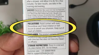 precautions: avoid contact with eyes discontinue use if local irrigation or rash occur and consult