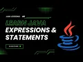 Expressions And Statements in Java