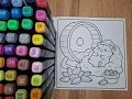 Cute Hamster Coloring Page Relaxing Marker Coloring