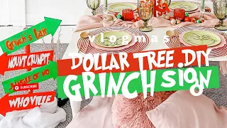 Dollar Tree Grinch Sign Dollar tree Christmas Decor DIY Christmas Decor Simply Michele