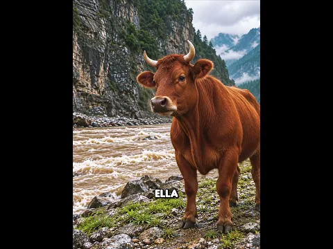 Esta Vaca Cruzo el Rio de la Forma Mas inteligente